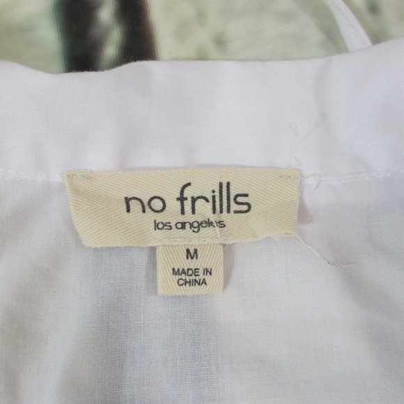 No Frills Junior's Cropped Button Front Top - Picture 5 of 6